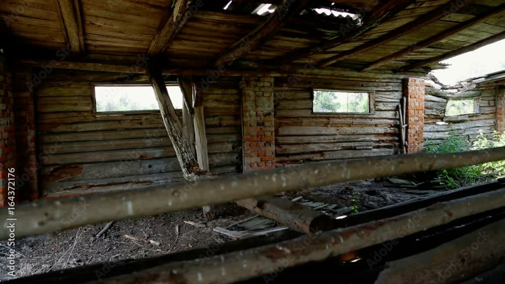 Inside the abandoned cowshed. Abandoned buildings of Chernobyl Inside the abandoned cowshed. Abandoned buildings of Chernobyl
