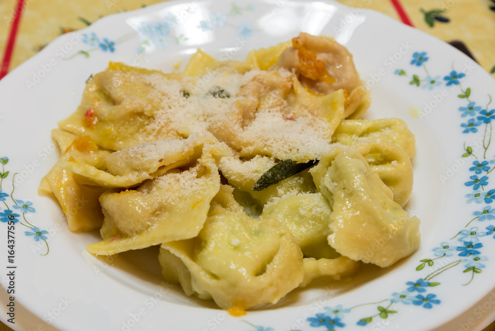 Ravioli filled with pumpkin and sage Ravioli filled with pumpkin and sage