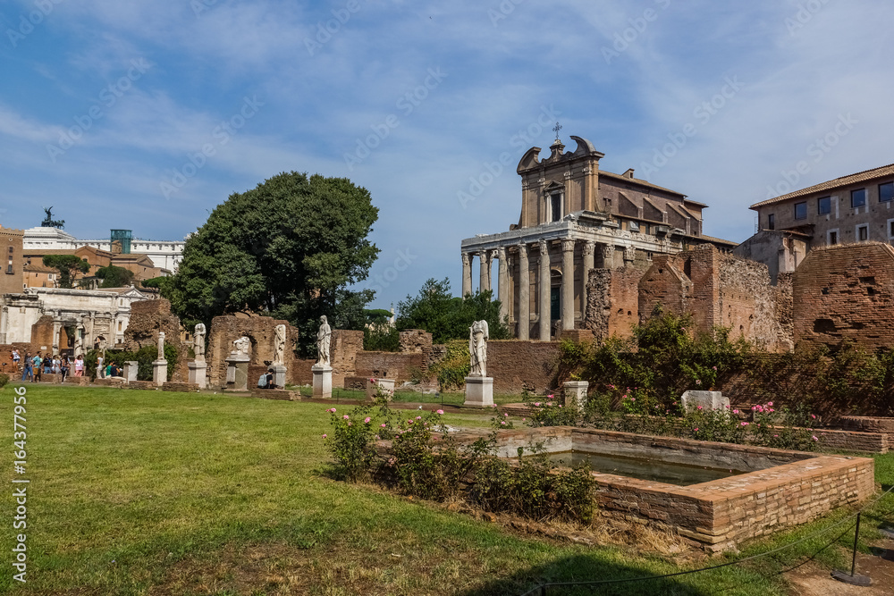 Fototapeta premium Ruiny Forum Romanum w Rzymie, Włochy