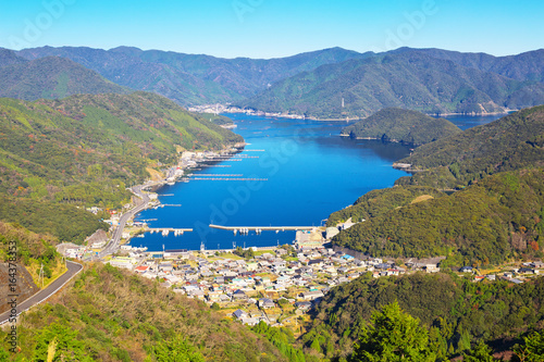 View of Saiki around Kamae area in Oita, Japan 