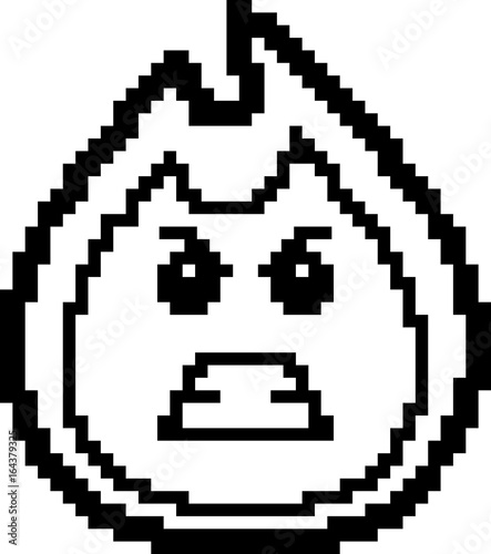 Wallpaper Mural Angry 8-Bit Cartoon Flame Torontodigital.ca
