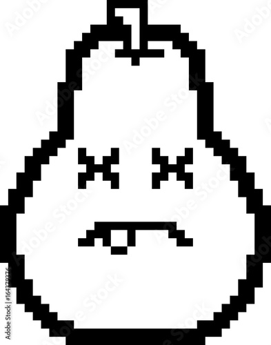 Dead 8-Bit Cartoon Pear