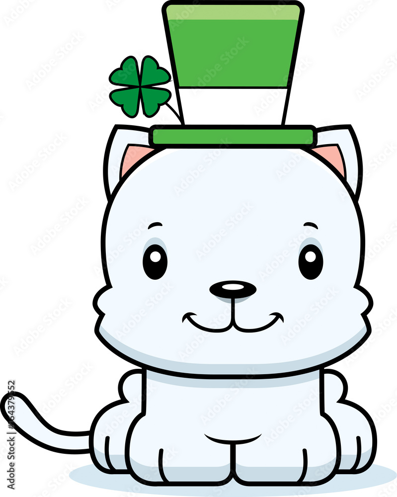 Cartoon Smiling Irish Kitten