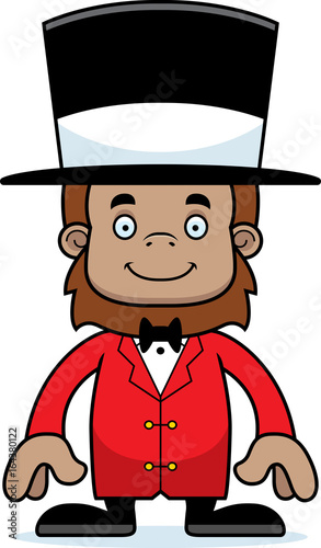 Cartoon Smiling Ringmaster Sasquatch