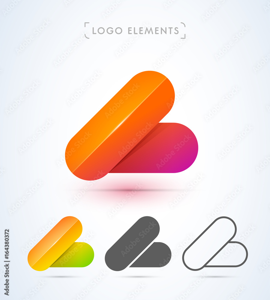 Abstract letter C logo icon. Material design style. Color bright gradient Abstract letter C logo icon. Material design style. Color bright gradient