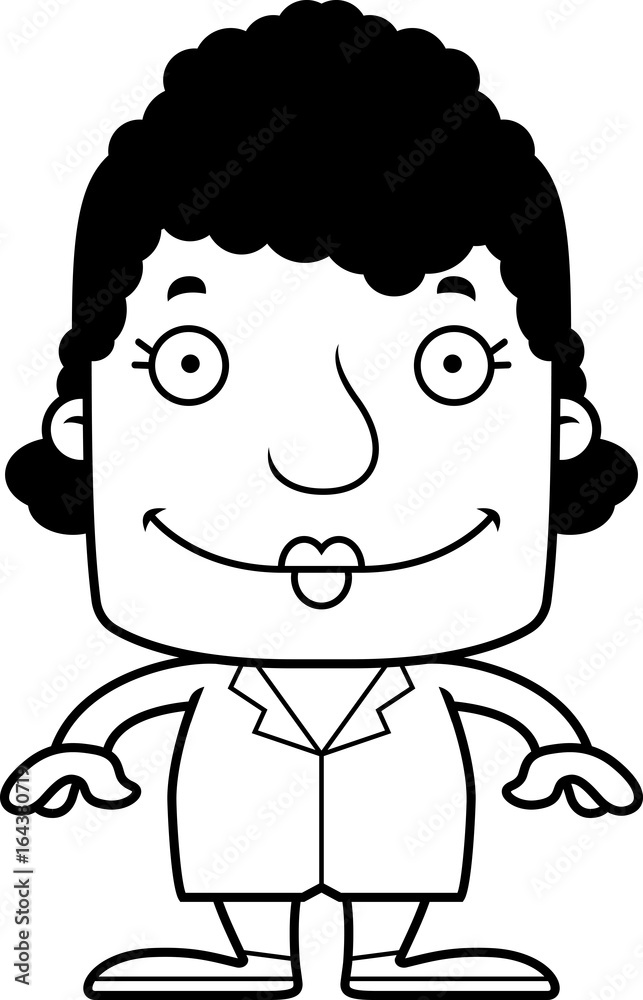 Cartoon Smiling Doctor Woman