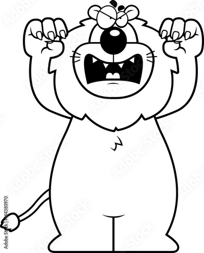 Cartoon Lion Attacking