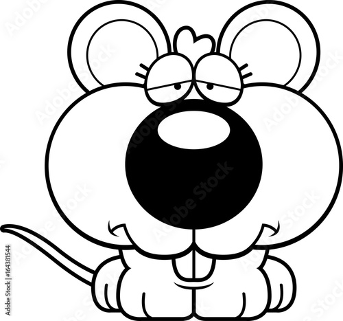 Cartoon Sad Baby Mouse