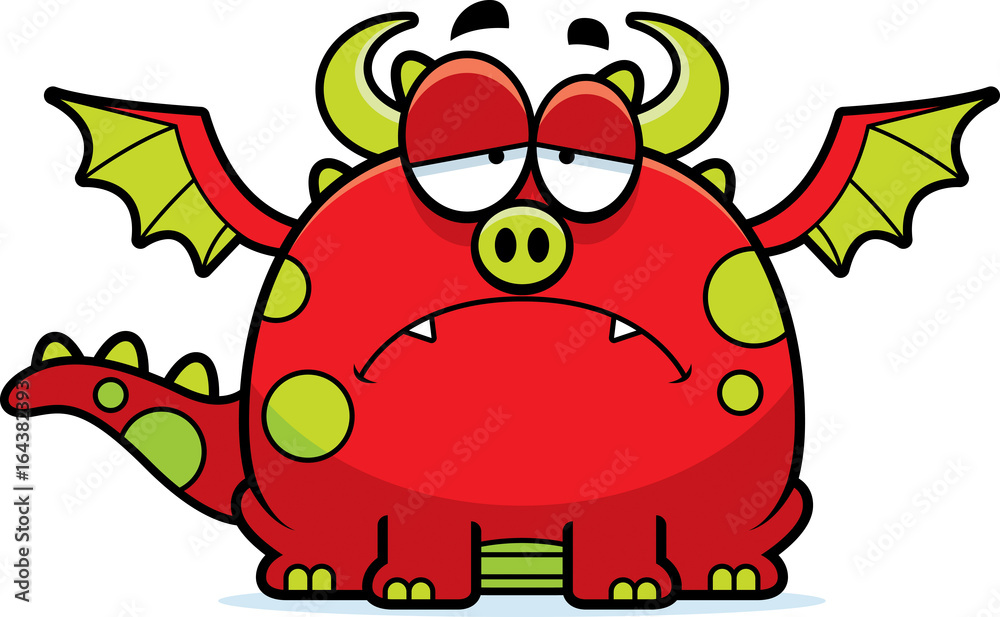 Sad Cartoon Dragon Sad Cartoon Dragon