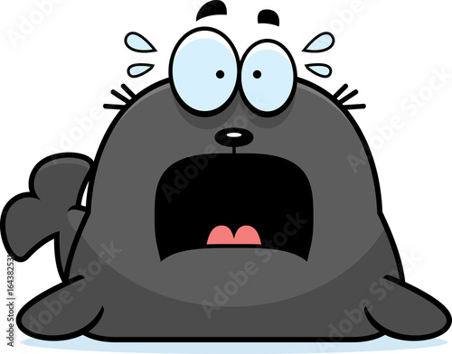 Scared Cartoon Seal