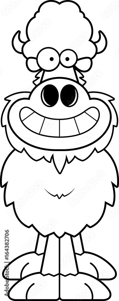 Happy Cartoon Buffalo Happy Cartoon Buffalo