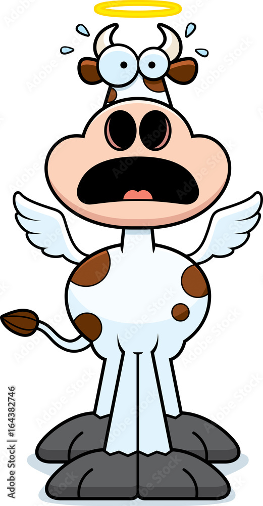 Obraz premium Scared Cartoon Holy Cow