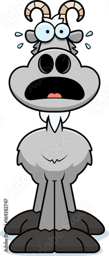Scared Cartoon Goat