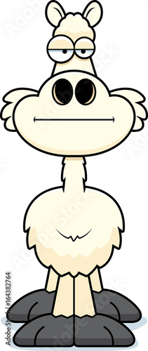 Cartoon Llama Bored