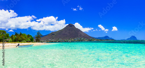 Beautiful Mauritius island with gorgeous beach Flic en flac