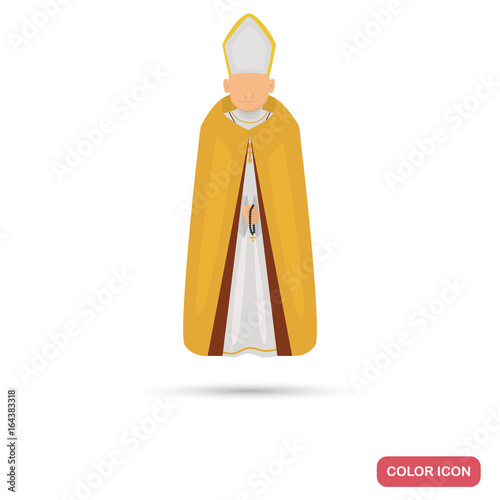 Court priest color flat icon for web and mobile design