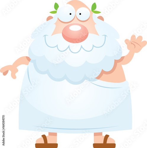 Cartoon Greek Waving