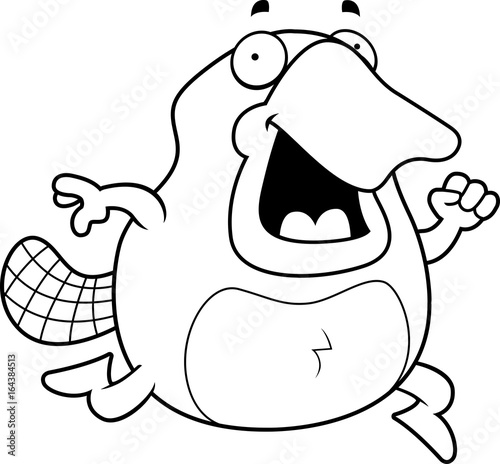 Cartoon Platypus Running