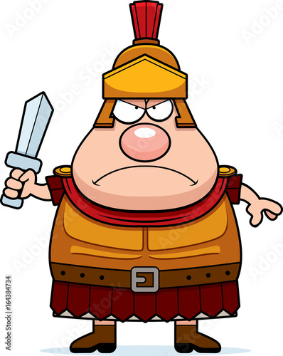 Angry Cartoon Roman Centurion