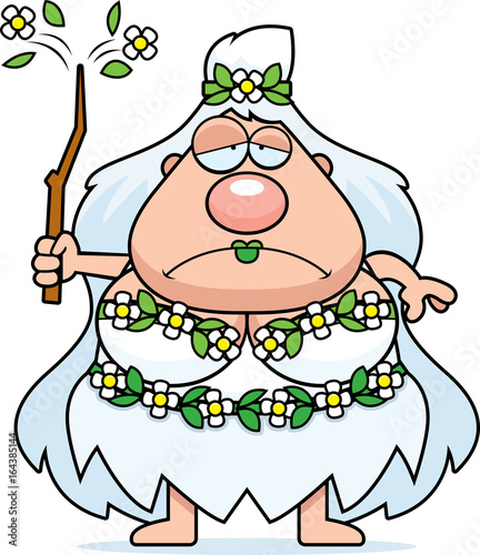 Sad Cartoon Mother Nature