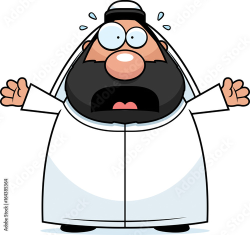 Scared Cartoon Sheikh