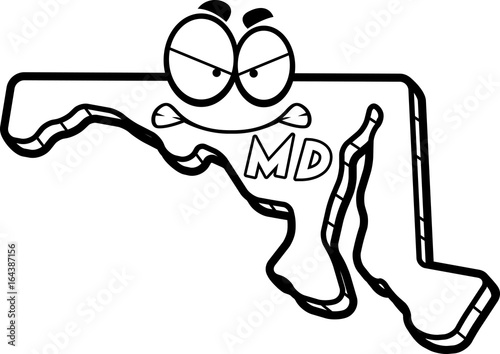 Cartoon Angry Maryland