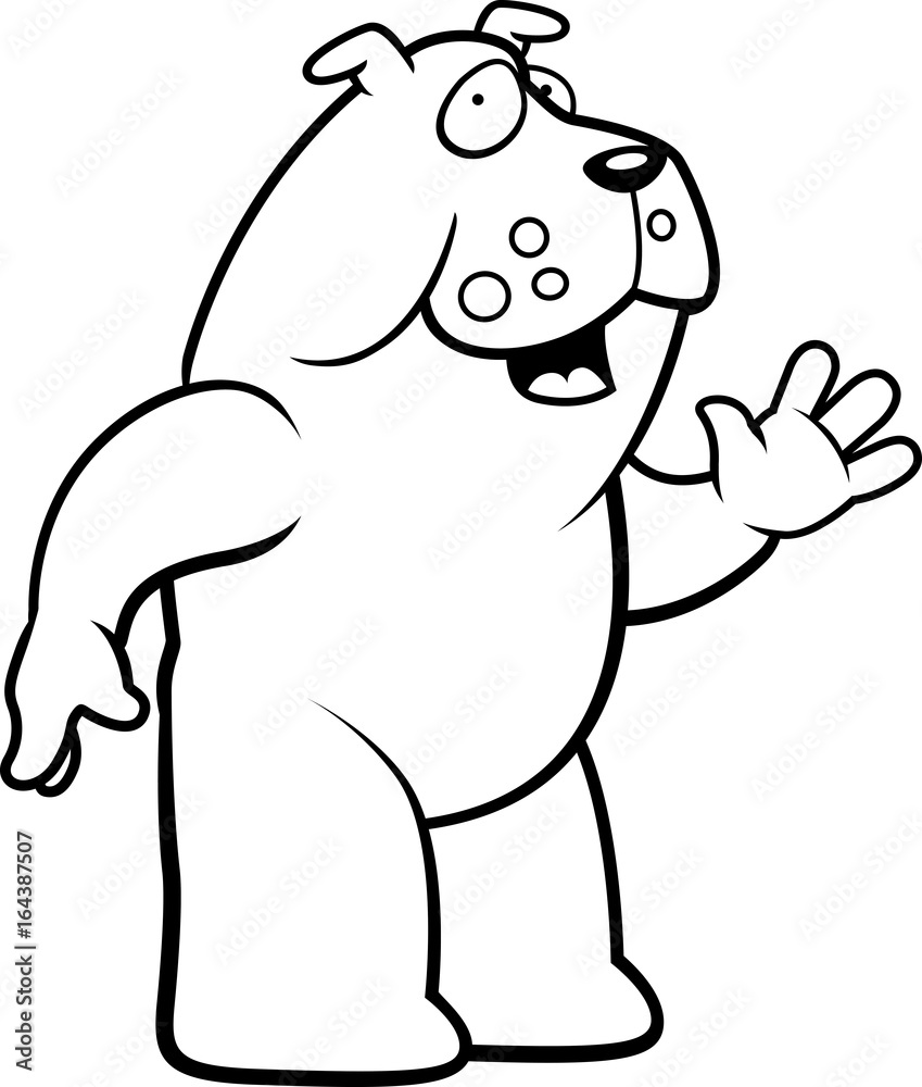 Obraz premium Bulldog Waving