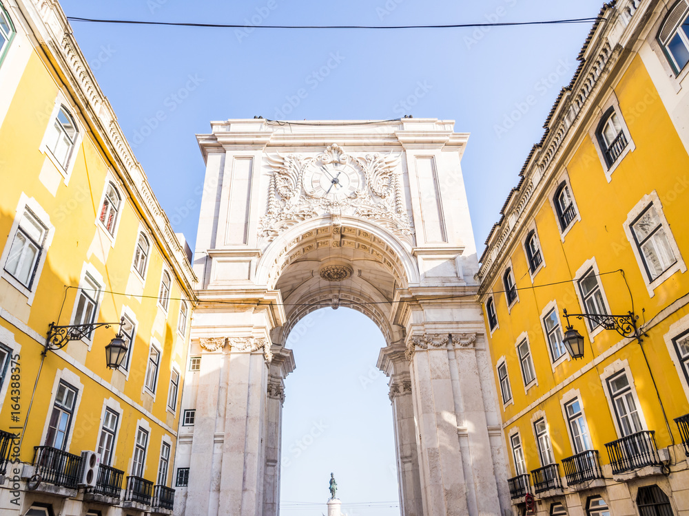 The Rua Augusta Arch in Lisbon, Portugal