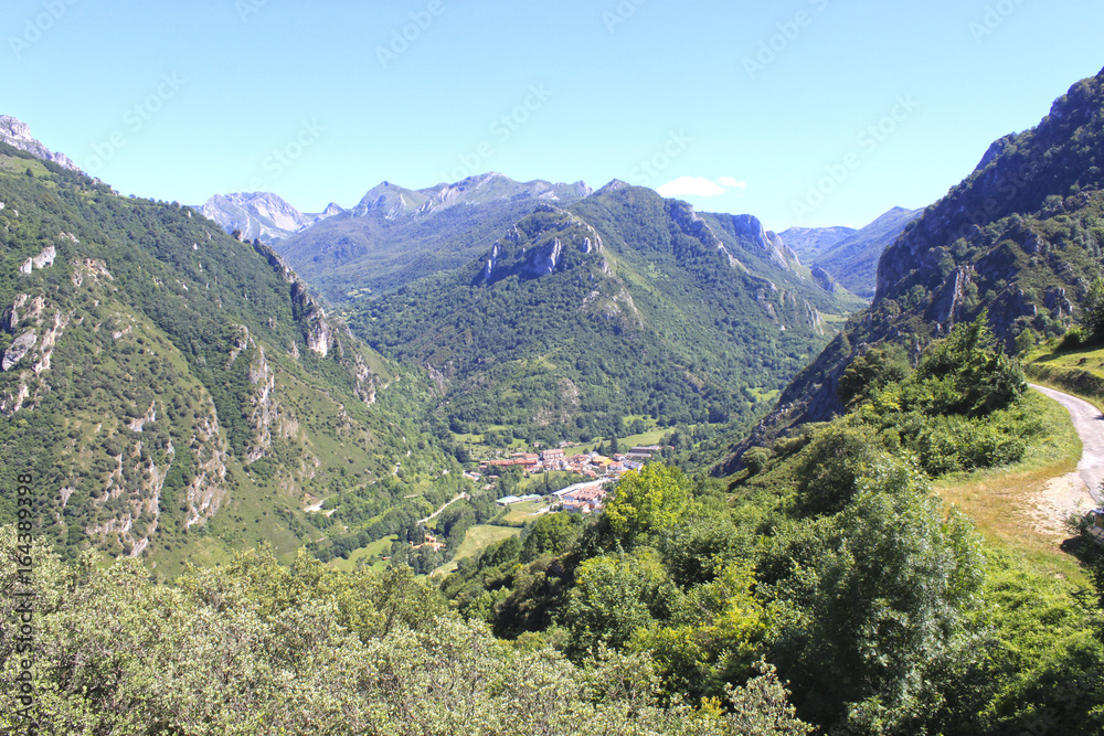Pola of Somiedo, village in the middle of the mountains in Asturias, Spain