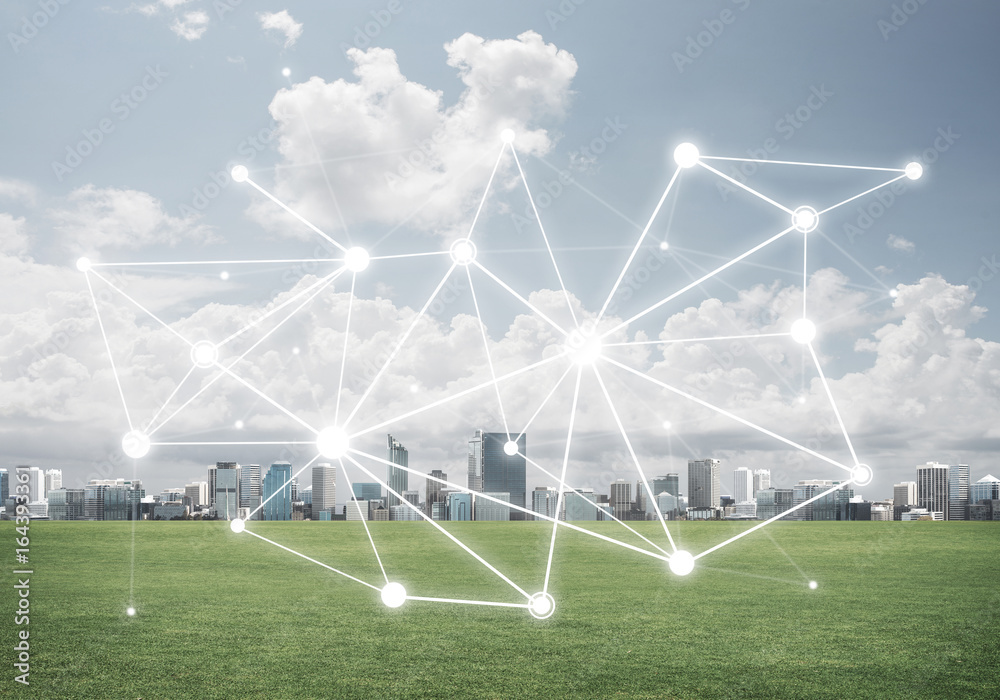 Fototapeta premium Networking and social communication as means for effective busin