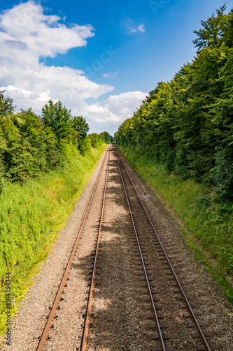 Railroad tracks in Denmark