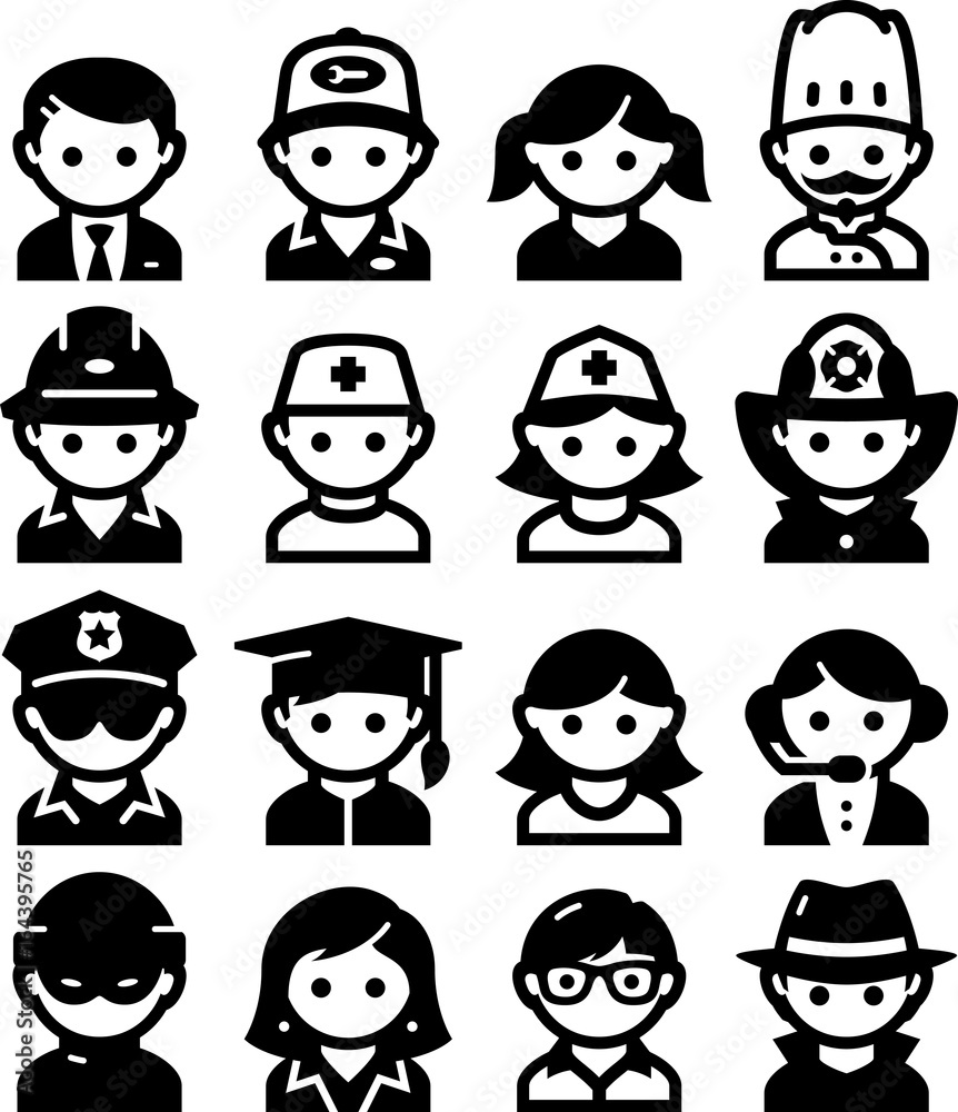 Occupations Icons - Black Series Occupations Icons - Black Series