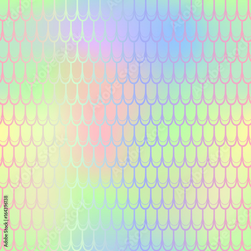 Summer bright fish scale pattern vector texture. Mermaid seamless pattern tile.