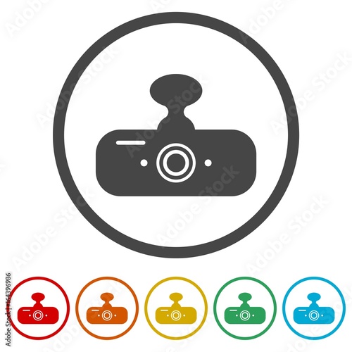 Camera vector illustration, Car digital video recorder 