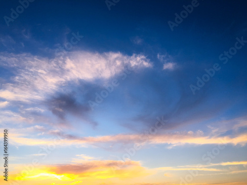 beautiful blue sky with clouds background.Sky clouds.Sky with clouds weather nature cloud blue.Blue sky with clouds and sun