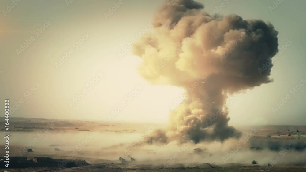 Incredible view of a nuclear explosion / mushroom cloud.