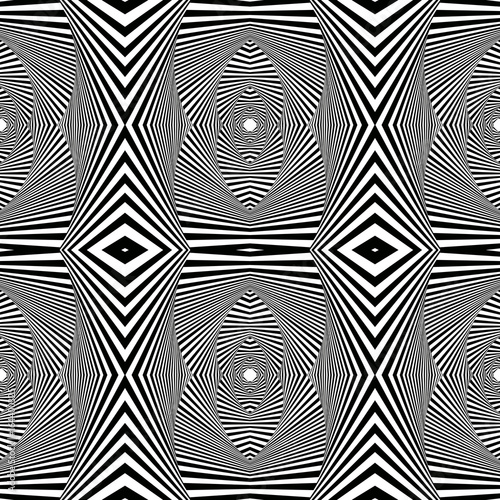 Abstract geometric black and white pattern