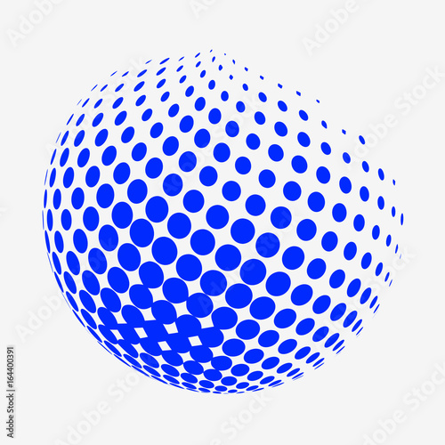 Vector sphere. Abstract technical illustration. 3 D object consi photo