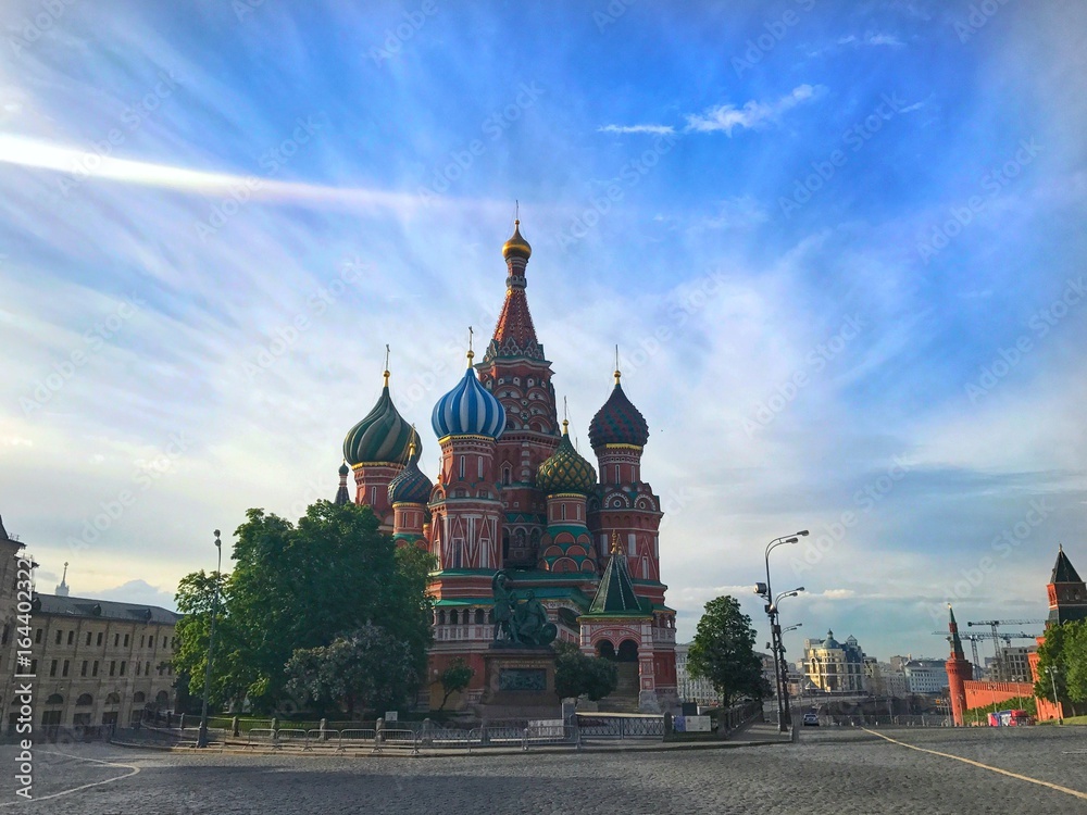 Enjoying Moscow with the impressive and massive cathedral called 