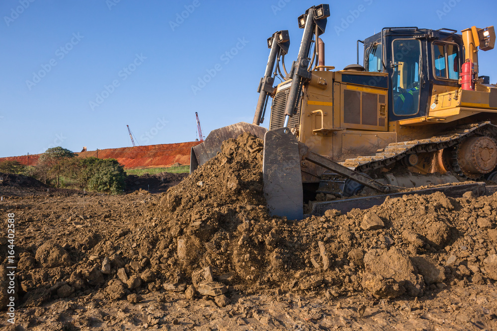Earthworks Dozer Machine Bucket Soil Earthworks Dozer Machine Bucket Soil