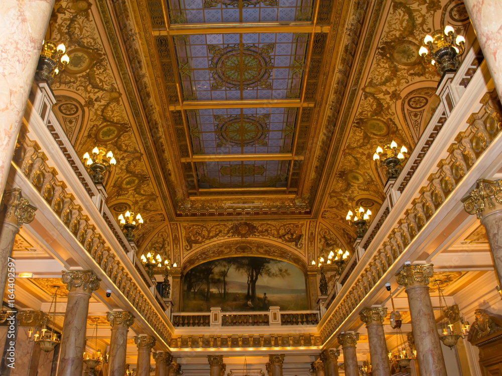 the interior of the casino of Monte Carlo