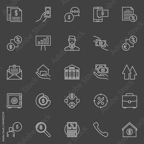Financial and loan icons