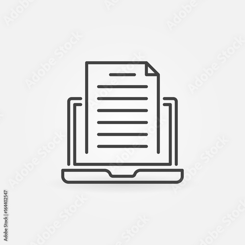 Laptop with document icon