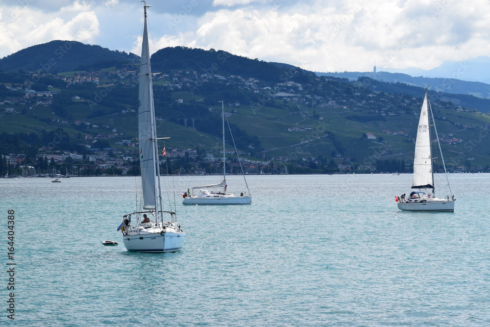 Voiliers sur le lac Léman