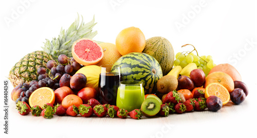 Composition with assorted fruits