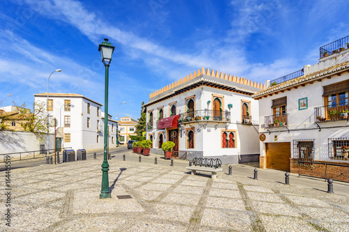Little square in Albaicin, Granada,Andalusia,Spain photo