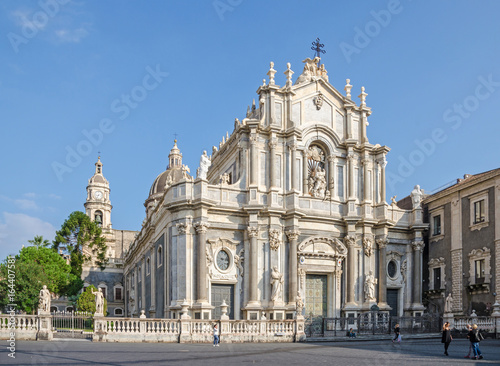  Catania Cathedral with its Sicilian Baroque façade © laranik