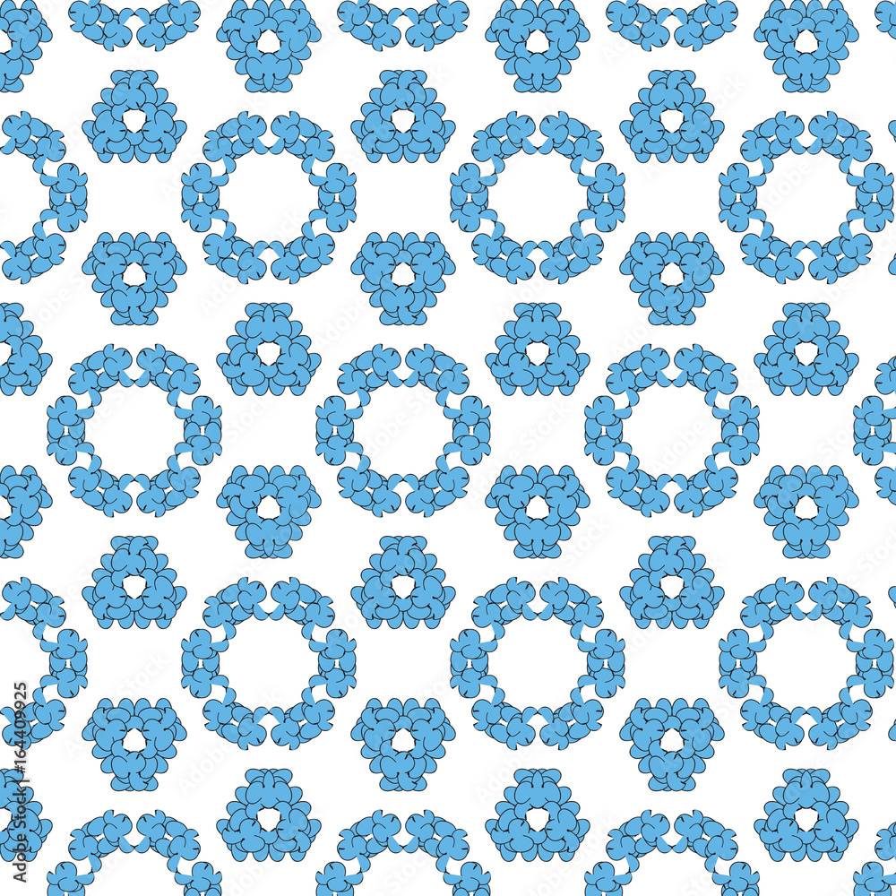 Abstract seamless pattern of a circular form