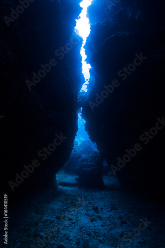 Crack of Underwater Cave
