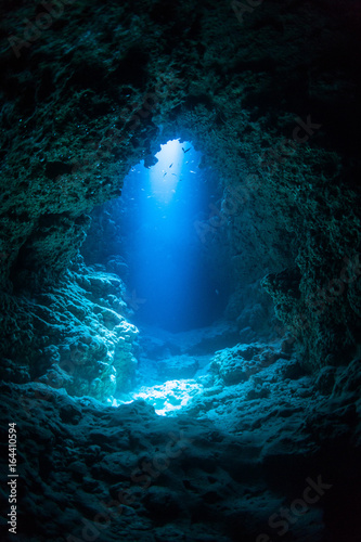 Sun Light into the Underwater Cave © SHIN